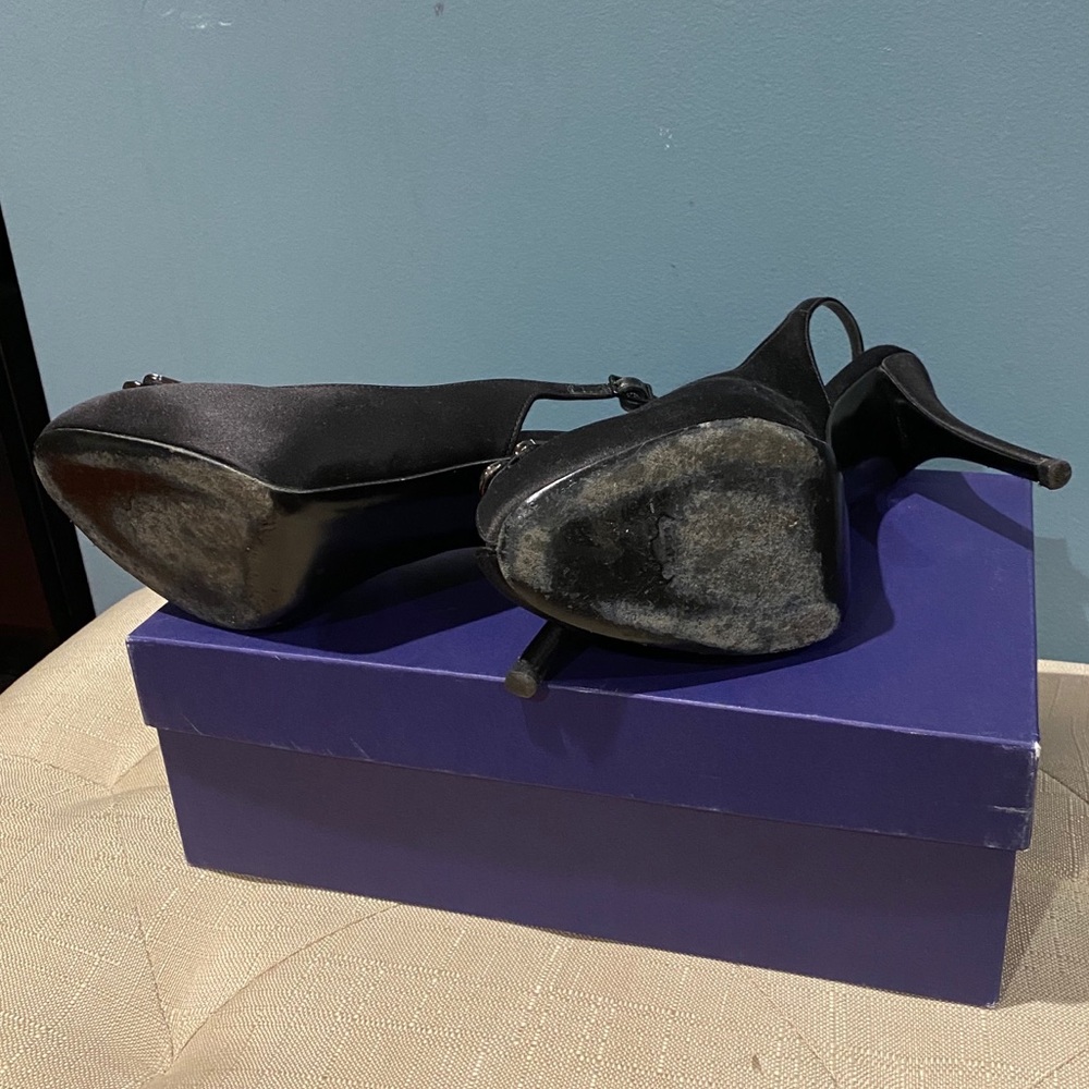 Stuart Weizman Crystal Rose Heels With Strap - image 4